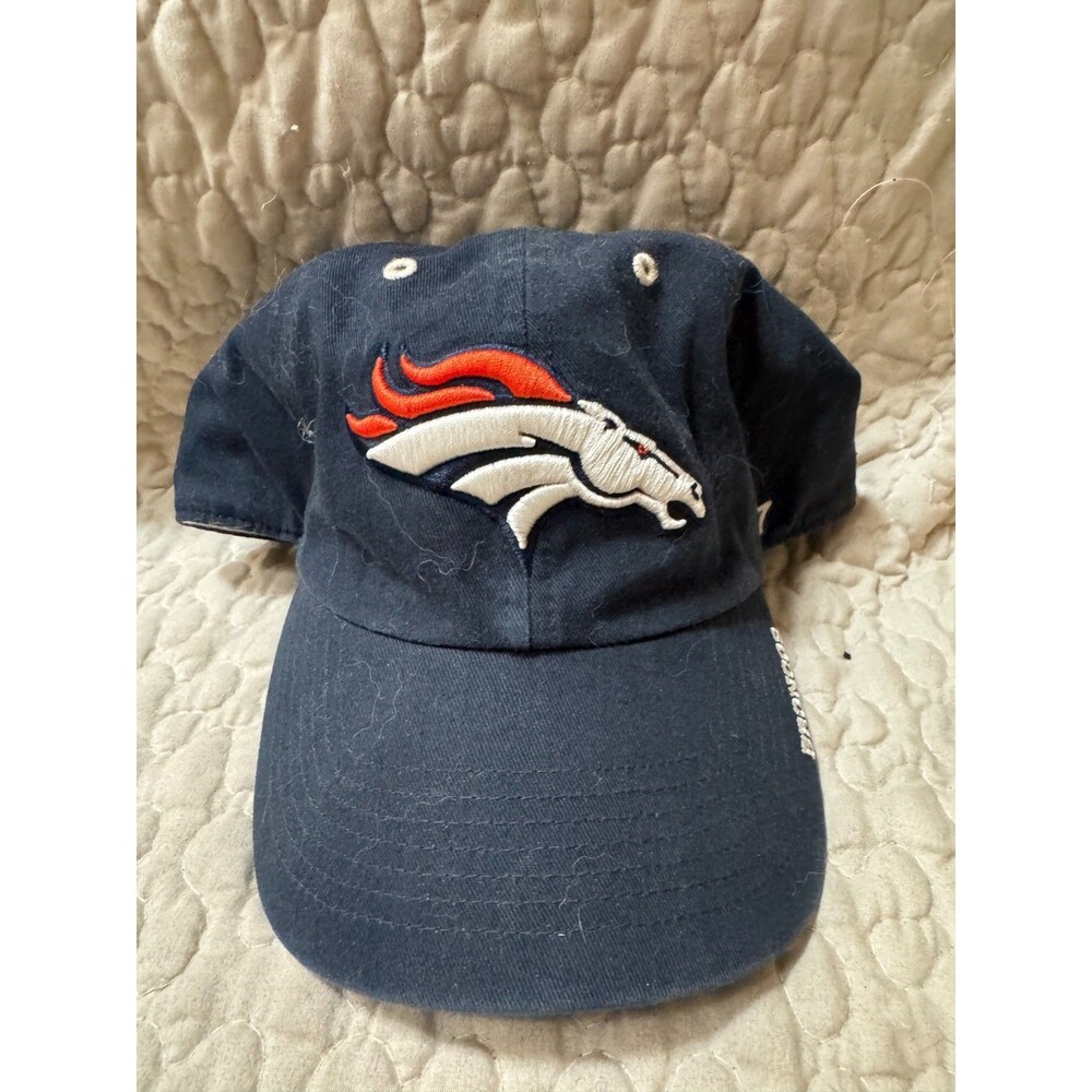 Denver Broncos Hat Cap '47 Brand Faded Navy Blue Adult Adjustable Strap NFL